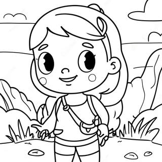 Pagina da Colorare di Hilda Avventurosa | pagina da colorare Hilda