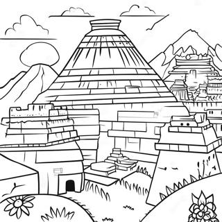 Pagina da Colorare della Civiltà Inca | pagina da colorare Inca