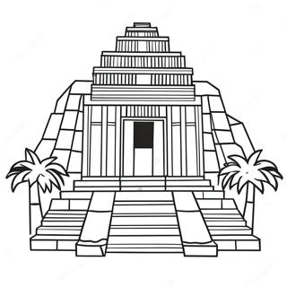 Pagina da Colorare del Tempio Inca Antico | pagina da colorare Inca