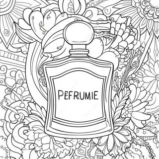Pagina da Colorare della Bottiglia di Profumo | pagina da colorare Profumo