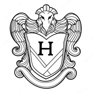 Pagina da Colorare dello Stemma di Hufflepuff | pagina da colorare Hufflepuff