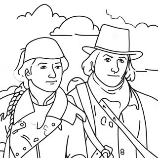 Pagina da Colorare di Lewis e Clark Avventura | pagina da colorare Lewis e Clark