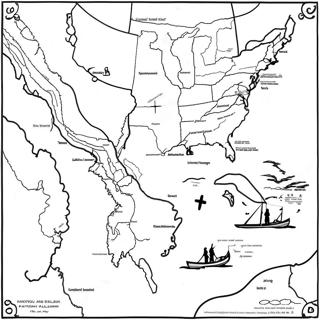 Pagina da Colorare della Mappa dell'Expedition di Lewis e Clark | pagina da colorare Lewis e Clark