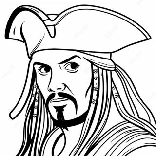Johnny Depp nei Panni di Capitano Jack Sparrow Pagina da Colorare | pagina da colorare Johnny Depp