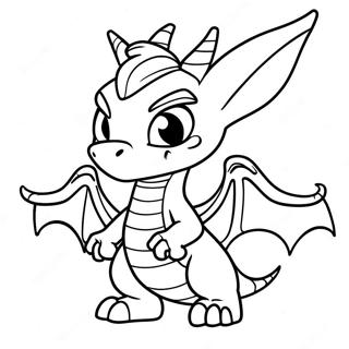 Pagina da colorare di Spyro il Drago Skylander | pagina da colorare Skylander