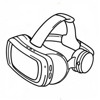 Pagina da colorare del visore VR colorato | pagina da colorare VR
