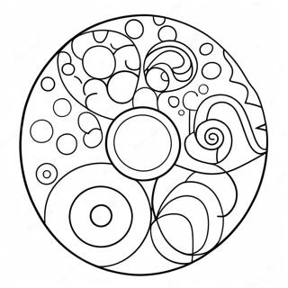 Pagina da Colorare di Cerchi Colorati di Kandinsky | pagina da colorare Kandinsky