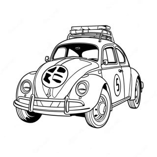 Pagina da Colorare di Herbie | pagina da colorare Herbie