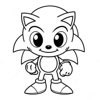 Pagina da Colorare di Sonic il Riccio con Occhi Spaventosi | pagina da colorare Mostro Sonic