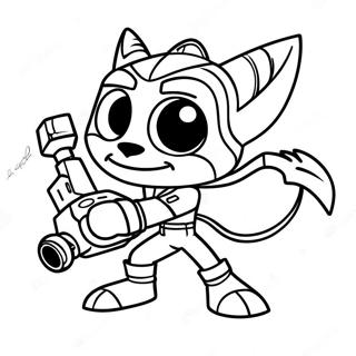 Pagina da colorare di Ratchet e Clank | pagina da colorare Ratchet e Clank