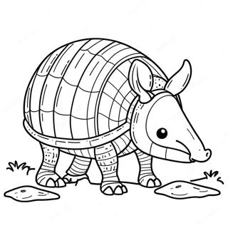 Pagina da Colorare Armadillo | pagina da colorare Armadillo