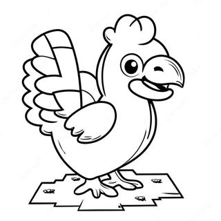 Minecraft Pollo Pagina da Colorare | pagina da colorare Minecraft Pollo