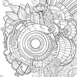 Pagina da Colorare del Design Ingegneristico Creativo | pagina da colorare STEM