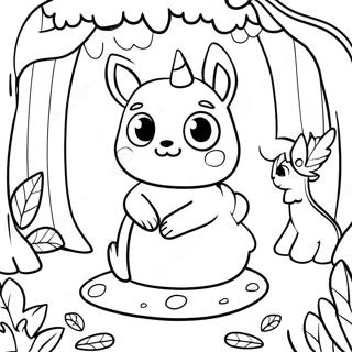 Pagina da Colorare della Foresta Incantata Fairycore | pagina da colorare Fairycore