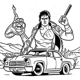 Pagina da Colorare di Mad Max: Fury Road | pagina da colorare Mad Max