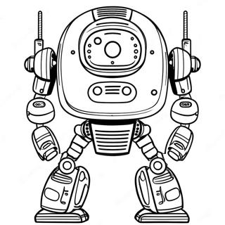 Pagine da colorare di un robot futuristico | pagina da colorare Futuristico