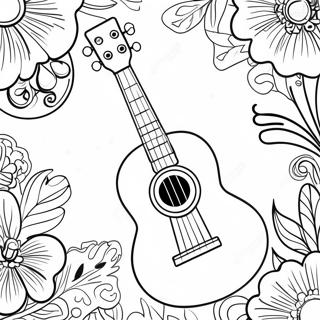 Pagine da colorare di un ukulele | pagina da colorare Ukulele