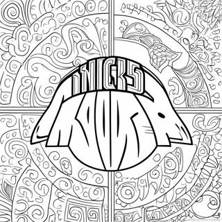 Pagine da colorare del logo dei Knicks | pagina da colorare Knicks