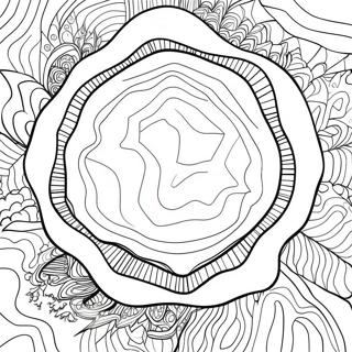 Pagina da colorare di un geode | pagina da colorare Geode
