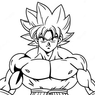 Pagina da Colorare di Goku in Forma di Super Saiyan | pagina da colorare Goku e Gohan