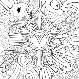 Pagina da Colorare del Logo di Valorant | pagina da colorare Valorant