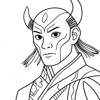 Pagina da Colorare di Zuko | pagina da colorare Zuko