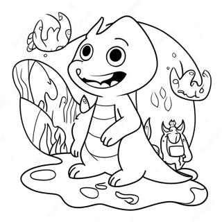 Pagina da colorare delle misteriose creature arcane | pagina da colorare Arcano