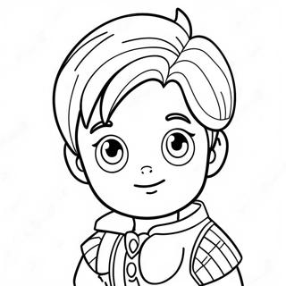Pagina da colorare del personaggio carino di Levi | pagina da colorare Levi