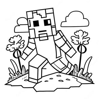 Pagina da Colorare di Minecraft Figo | pagina da colorare Minecraft Figo