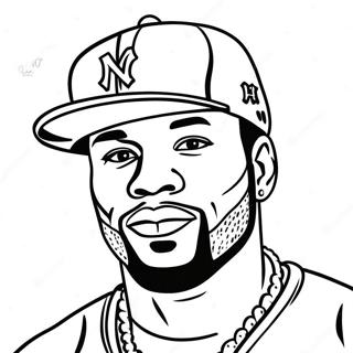 Pagina da Colorare 50 Cent | pagina da colorare 50 Cent
