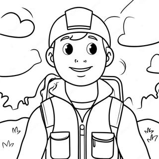 Pagina da Colorare di Ryan Avventuroso | pagina da colorare Ryan