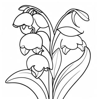 Pagina da Colorare di Fiore di Mughetto | pagina da colorare Mughetto