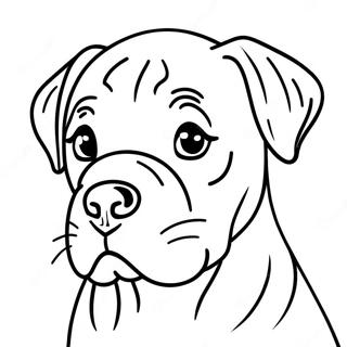 Pagina da Colorare Cucciolo di Cane Corso Giocoso | pagina da colorare Cane Corso