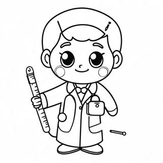 Pagina da Colorare del Dottore Carino | pagina da colorare Medico