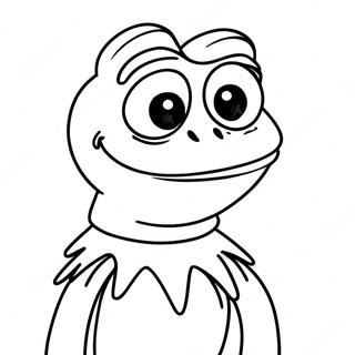 Pagina da Colorare di Kermit la Rana | pagina da colorare Kermit