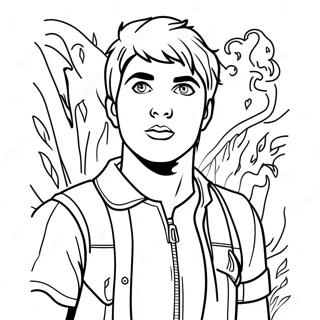 Pagina da Colorare di Percy Jackson | pagina da colorare Percy Jackson