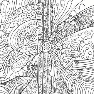 Pagina da Colorare di Pattern Glitch Colorati | pagina da colorare Glitch