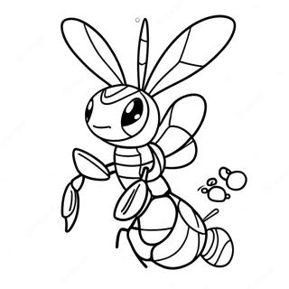 Pagina da Colorare di Beedrill | pagina da colorare Beedrill