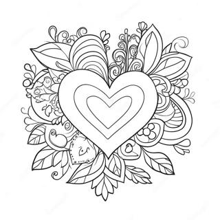 Pagina da Colorare di Cuore Grato | pagina da colorare Grato