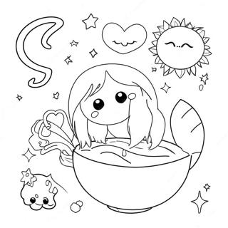 Pagina da Colorare Estetica Dreamcore | pagina da colorare Dreamcore