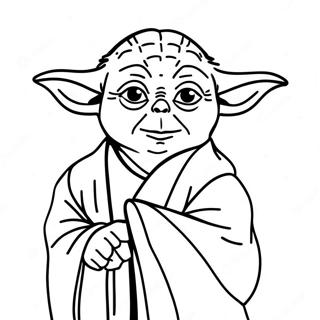 Pagina da Colorare di Yoda | pagina da colorare Yoda