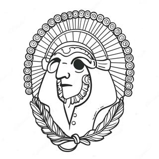 Pagina da Colorare del Logo dei Washington Commanders | pagina da colorare Washington Commanders
