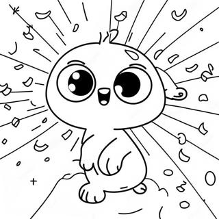 Pagina da Colorare della Celebrazione di Confetti Colorati | pagina da colorare Confetti