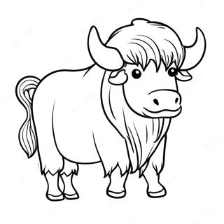 Pagina da Colorare Yak | pagina da colorare Yak