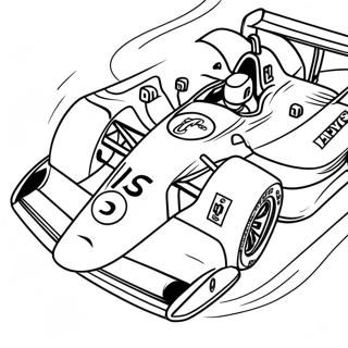 Pagina da Colorare della Corsa Veloce della Macchina Indy | pagina da colorare Auto Indy