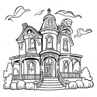 Pagina da colorare villa infestata | pagina da colorare Villa