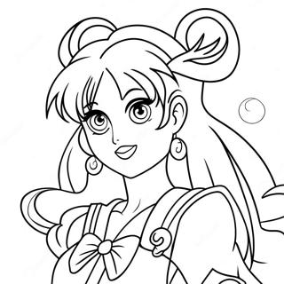 Pagina da colorare di Sailor Pluto | pagina da colorare Sailor Pluto