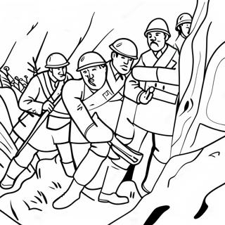 Guerra di Trincea WW1 Pagine da Colorare