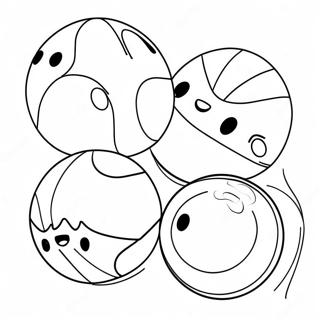 Pagina da Colorare delle Palline da Spiaggia Rimbalzanti | pagina da colorare Palloni