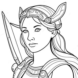 Pagina da Colorare Artemis | pagina da colorare Artemis